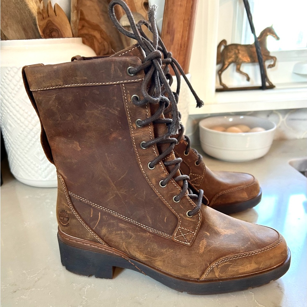 Timberland Brown Lace Up Boots with Durable Sole